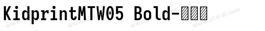 KidprintMTW05 Bold字体转换